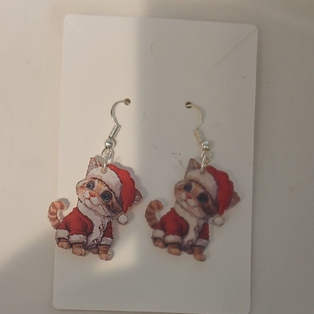Festive Cat Earrings